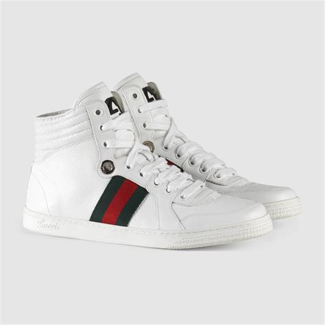 women gucci white sneakers|white high top gucci sneakers.